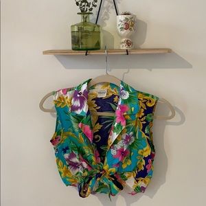 Vintage Cropped Button-down - United Colors